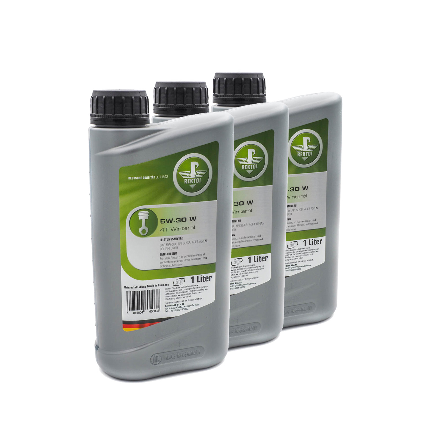 Winteröl 5W-30 W 4T für Schneefräsen und Rasentraktoren (3x 1 Liter)