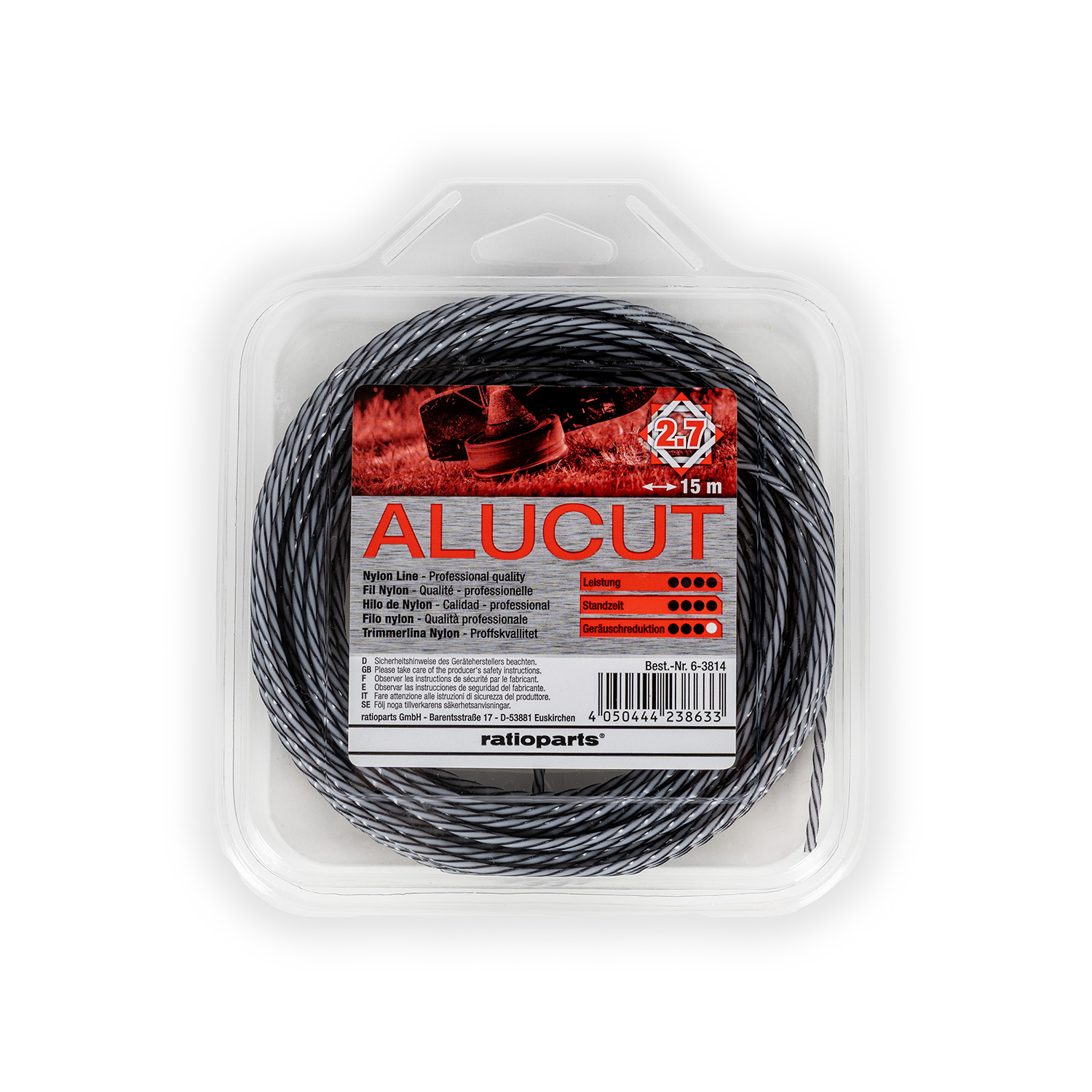 Ratioparts Hybrid Twist Nylonfaden, AluCut, 2,7mm, 15m (6-3814)