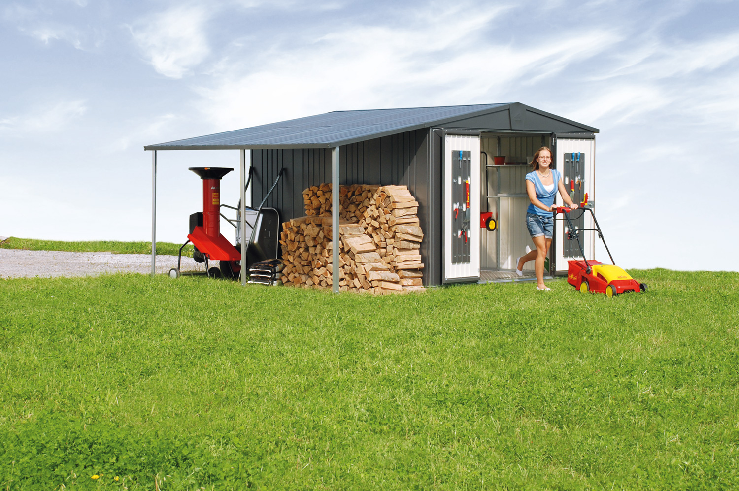 Biohort Seitendach für Gerätehaus Europa