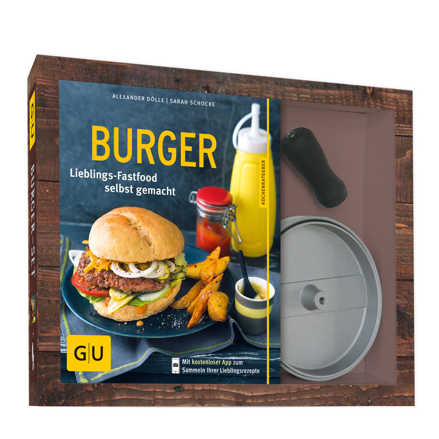Burger-Set: Küchenratgeber + Burgerpresse
