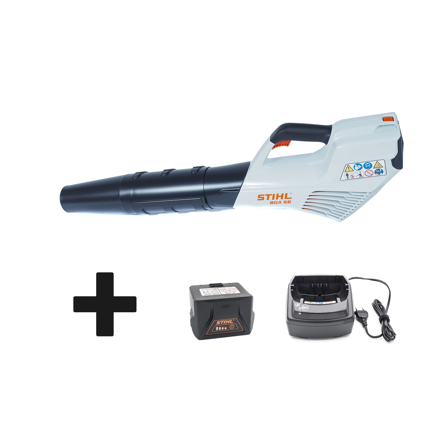 STIHL BGA 56 Akku Laubbläser - Set mit Akku und Ladegerät