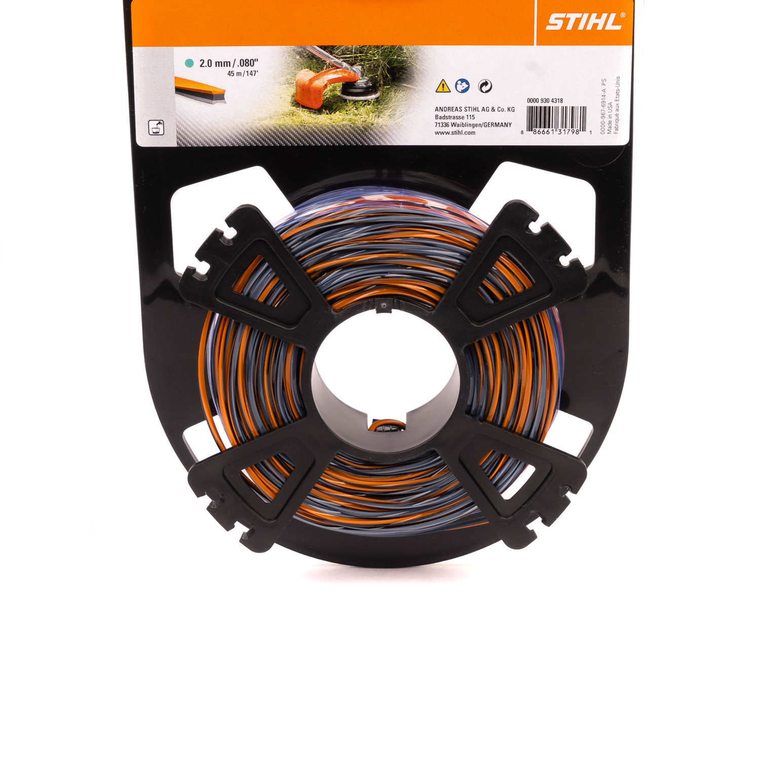 STIHL High-Tech Mähfaden CF3 PRO kreuzförmig; 2;0 mm Ø; 45 m