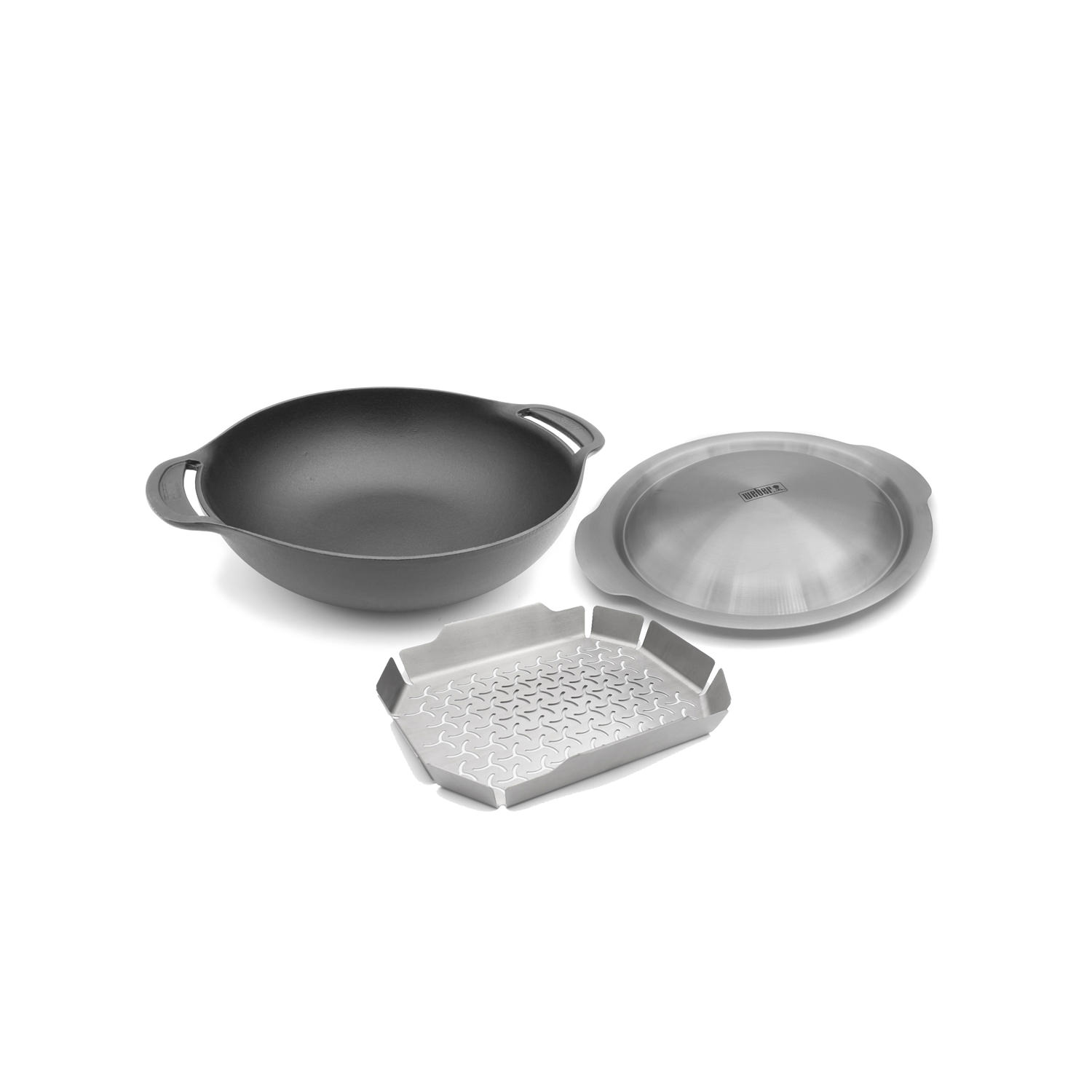 Weber 8856 Wok Einsatz mit Deckel und Dünst­ein­satz
