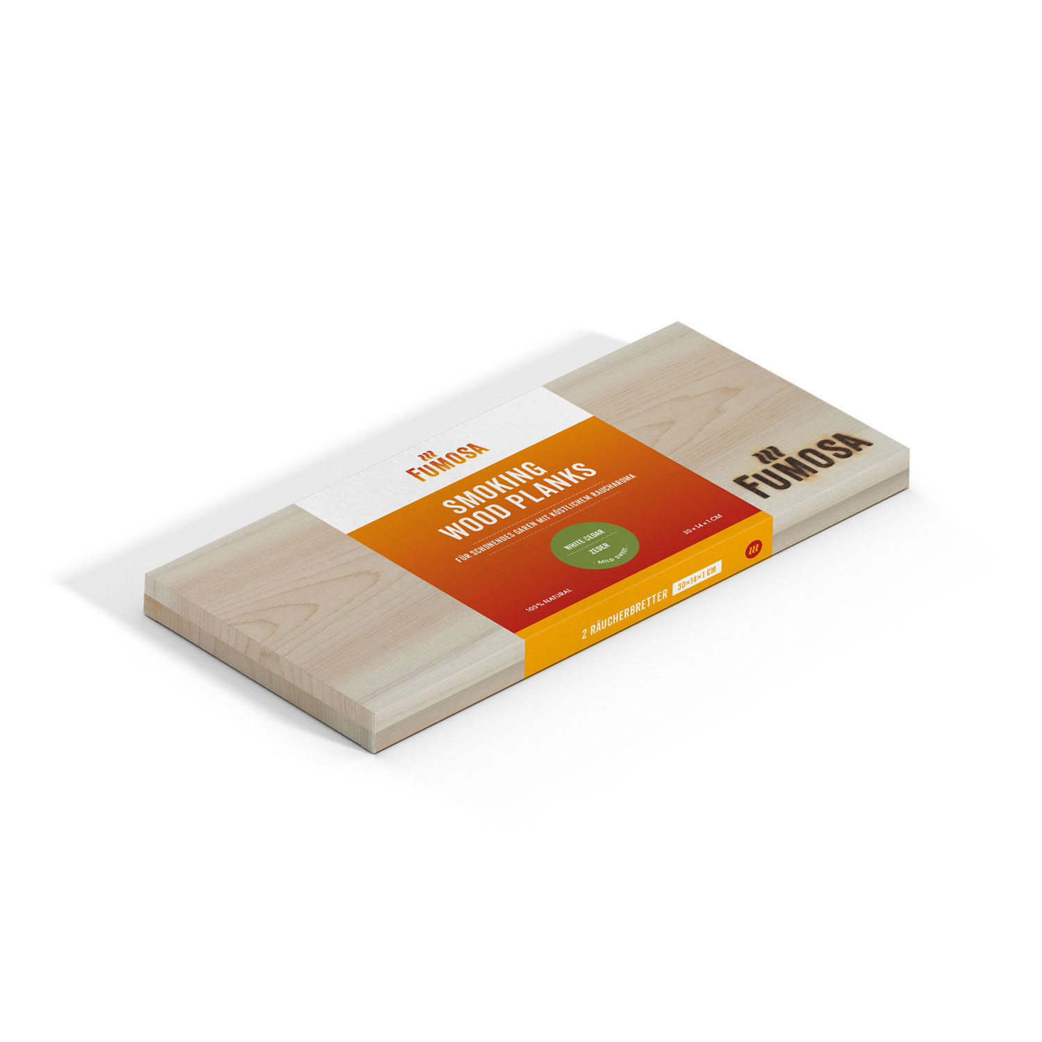 FUMOSA Räucherbretter aus Zedernholz; 2er-Set